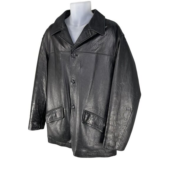G&F Men L Black 100% Soft Leather Jacket Thermolite Plus Insulation Quiet Luxury - Picture 6 of 11